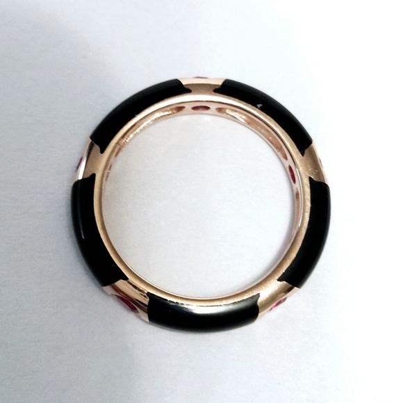 Rose Silver RUBY Eternity Ring - Picture 8 of 8